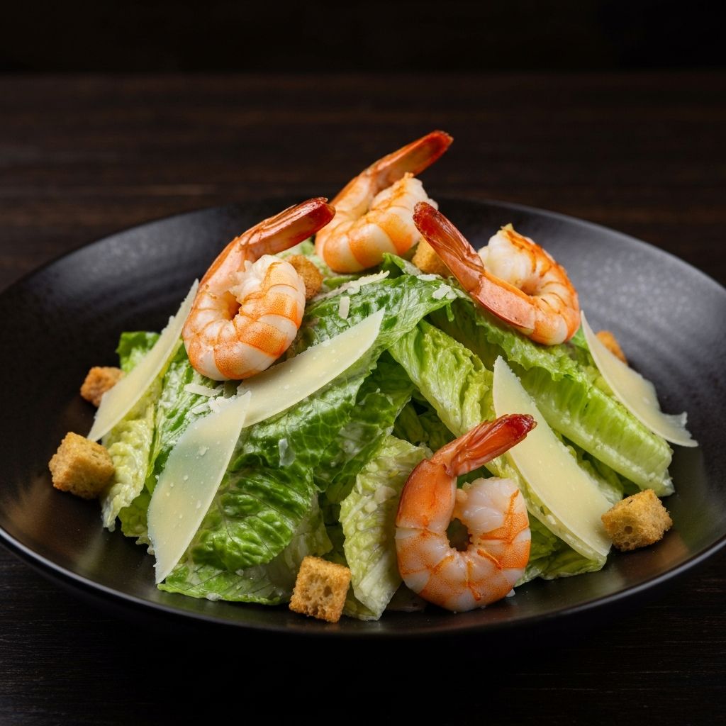 Sezar salatı (krevetka)